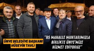 Ünye Belediye Başkanı Hüseyin Tavlı İftarda Muhtarlarla Buluştu!
