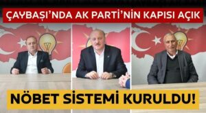 AK Parti Çaybaşı İlçe Teşkilatı Vatandaşla Sürekli İletişim İçin Nöbette