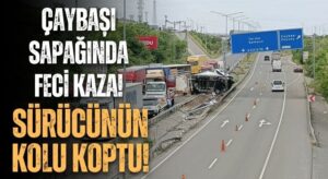 Tır Kazası! Sürücünün Kolu Koptu!
