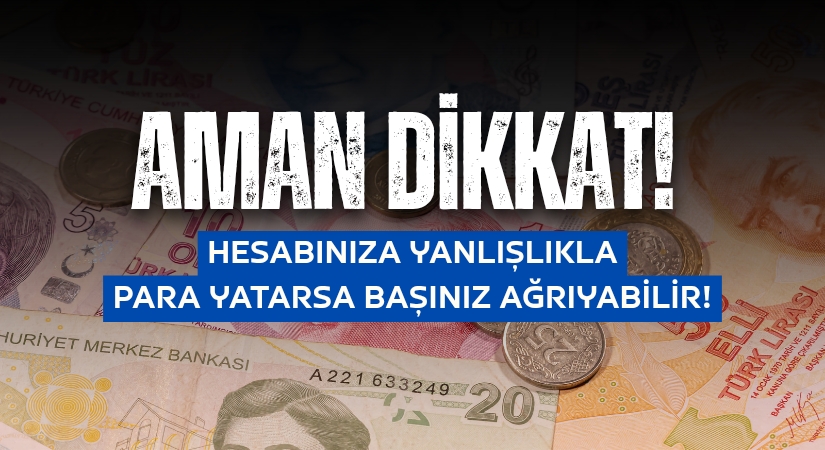 YANLIŞLIKLA HESABINIZA PARA YATTIYSA DİKKAT! GERİ VERMEZSENİZ BAŞINIZ AĞRIYABİLİR