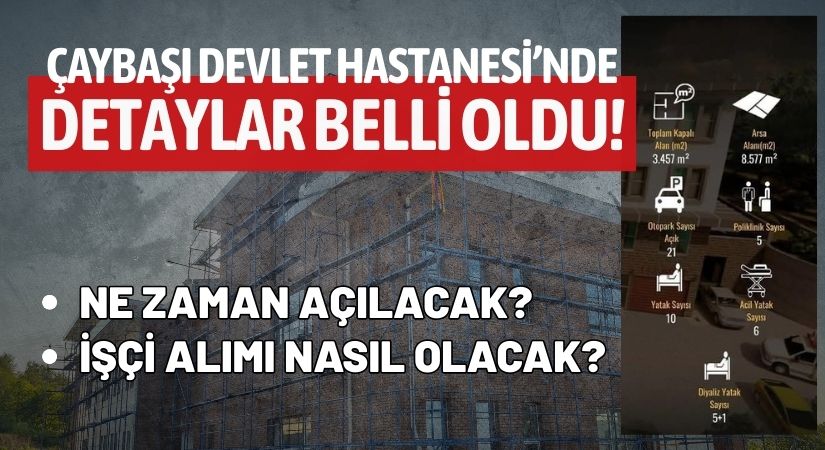 Çaybaşı Devlet Hastanesi’ne 15 Milyon Liralık Ödenek! Yakında Açılacak!