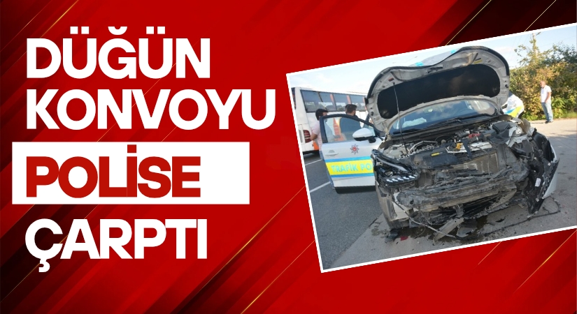 Düğün Konvoyunda Kaza! Radar Aracına Çarptılar: 2 Yaralı