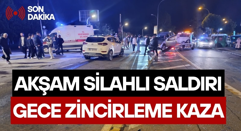 Akşam Silahlı Saldırı Gece Zincirleme Kaza: Yaralılar Var! Ünye’de Zor Gece!