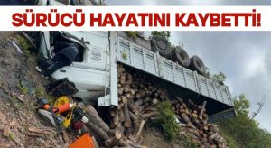 Vezirköprü’de Feci Kaza: Odun Yüklü Kamyon Şarampole Devrildi, Sürücü Hayatını Kaybetti