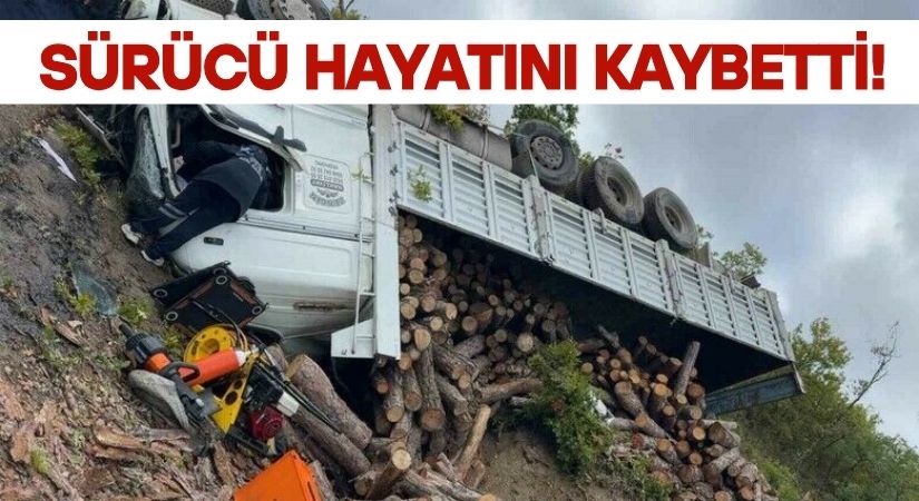 Vezirköprü’de Feci Kaza: Odun Yüklü Kamyon Şarampole Devrildi, Sürücü Hayatını Kaybetti