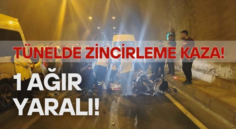 Ünye Çevreyolu Yunus Emre Tüneli’nde Zincirleme Kaza: 1 Ağır Yaralı!