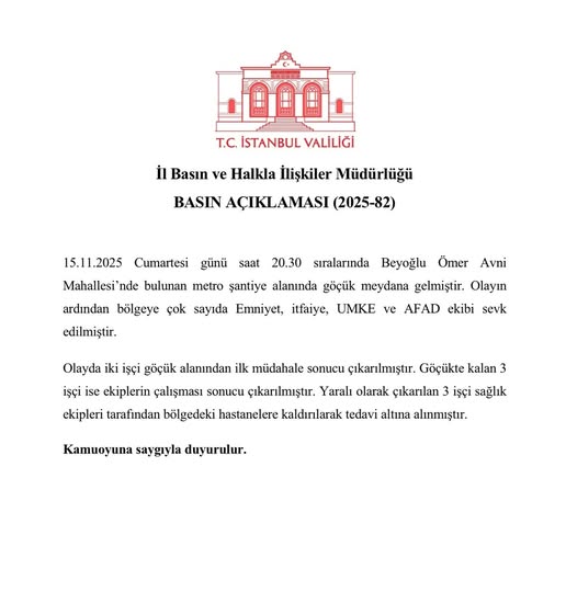 İstanbul'da Facia! Metro İnşaatı Çöktü! İşçiler Göçük Altında! 1 istanbul valiligi aciklama metro 1