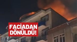 ÇATI KATI YANGINI KORKUTTU