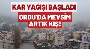 Ordu’da Kar Yağışı Başladı! Artık Mevsim Kış!