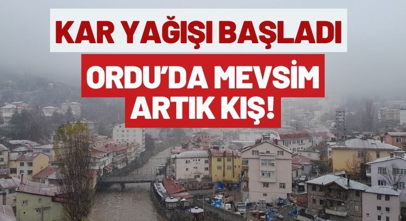 Ordu’da Kar Yağışı Başladı! Artık Mevsim Kış!