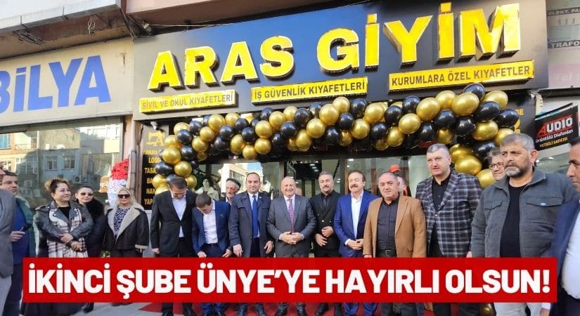 Aras Giyim’den Ünye’ye Yeni Yatırım:  İkinci Şube Niksar Caddesi’nde Açıldı!