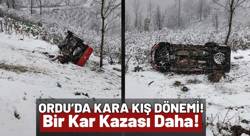 Aybastı-Gölköy Karayolunda Araç Uçuruma Yuvarlandı: 4 Yaralı