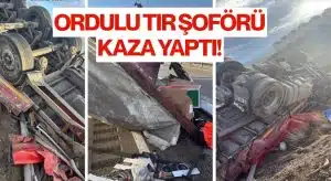 Ordulu Tır Şoförü Kaza Yaptı! Çankırı Kurşunlu Rampasında Feci Kaza!