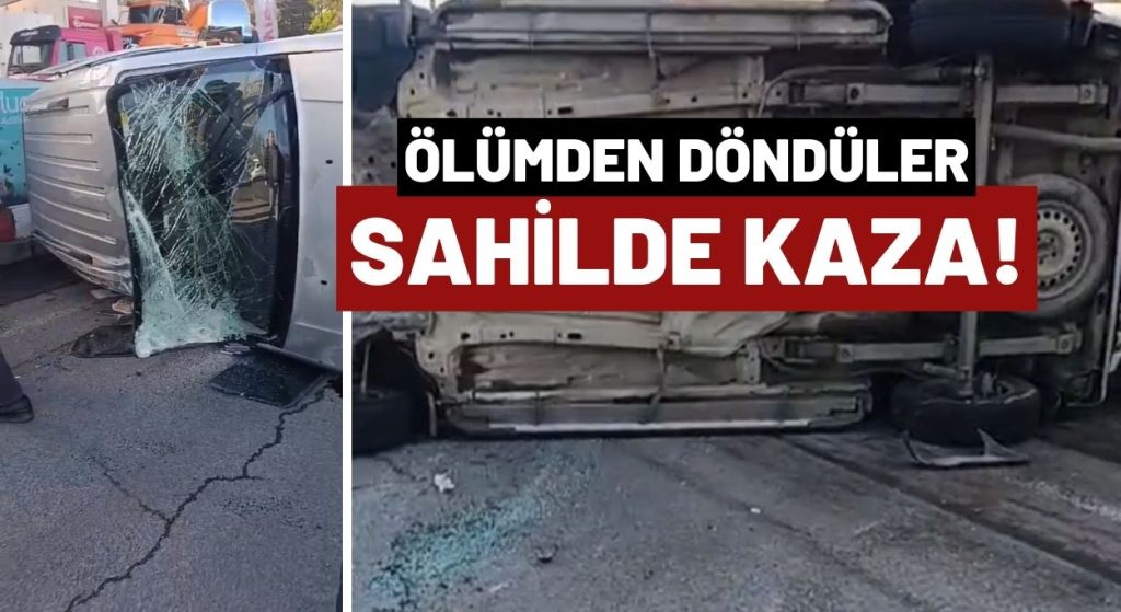 Ünye’de Korku Dolu Dakikalar: Savrulan Araç Bariyerlere Çarparak Devrildi!