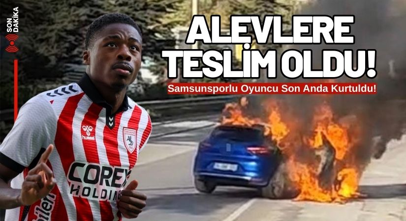 Musaba’nın Otomobili Yoldayken Alev Aldı!