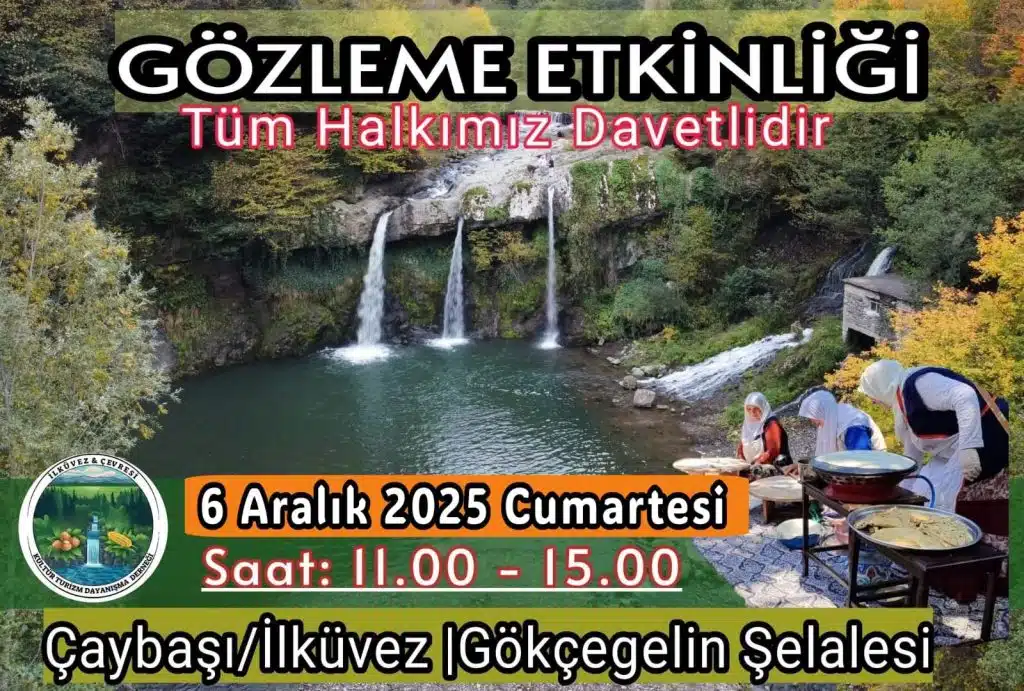 Çaybaşı İlküvez’de Hafta Sonu Turizm Etkinliği: Gökçegelin Şelalesi’nde Gözleme Buluşması 1 selale gokcegelin