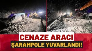 Cenaze Aracı Şarampole Devrildi: Facianın Eşiğinden Dönüldü