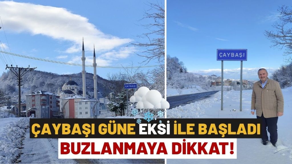 Çaybaşı Beyazları Giyindi, Yollarda Buzlanma Etkili