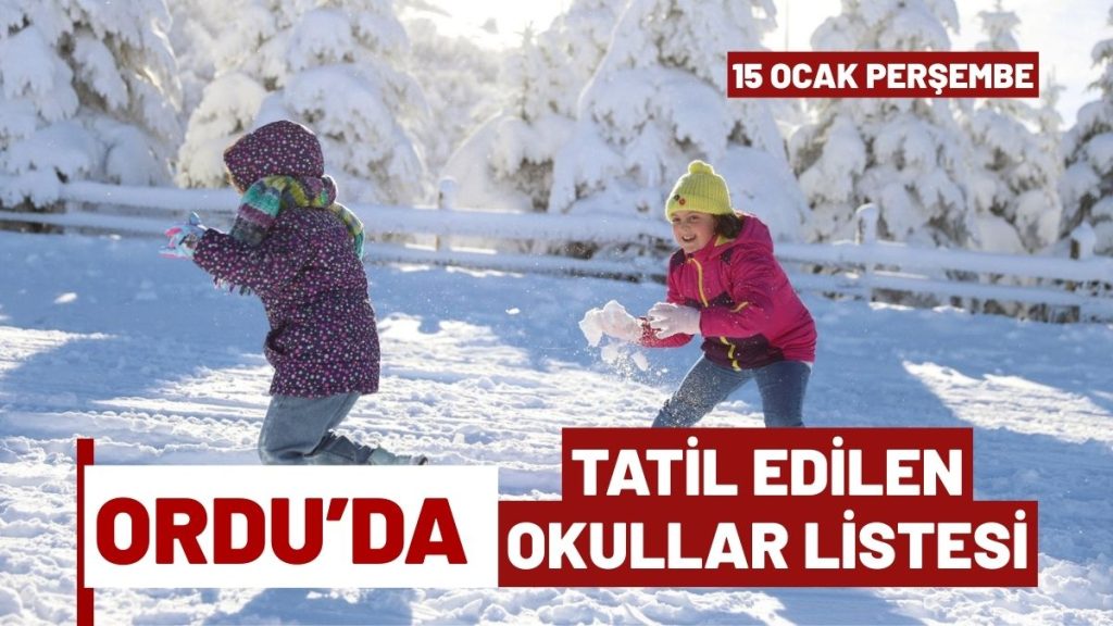 Ordu’da Eğitime Kar Engeli: 15 Ocak’ta Bazı İlçelerde Okullar Tatil