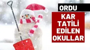 ORDU – Okullar tatil mi 2 Ocak 2026 tatil edilen okullar
