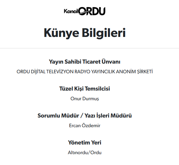 Ordu'nun Yeni Medya Markası KANAL ORDU Hayırlı Olsun 1 kanal ordu444