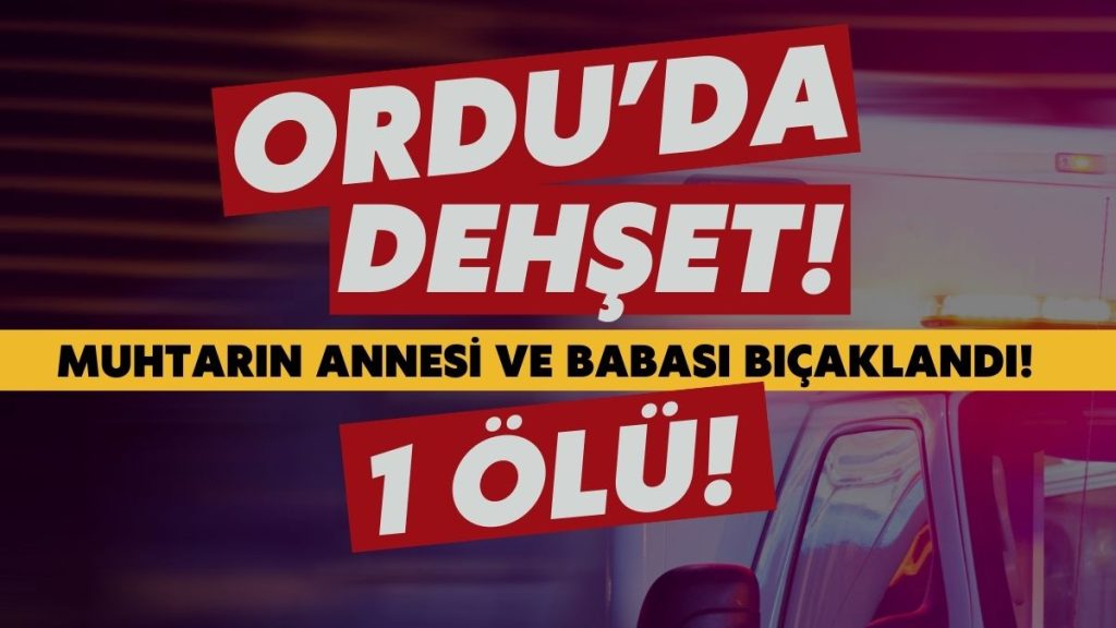 Ordu’da Cinayet: Muhtarın Babası Hayatını Kaybetti, Annesi Yaralı!