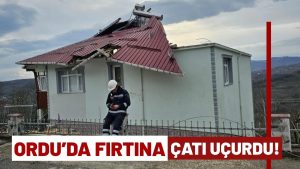 Ordu’da Fırtına Kabusu: Kumru’da Binanın Çatısı Kağıt Gibi Uçtu!