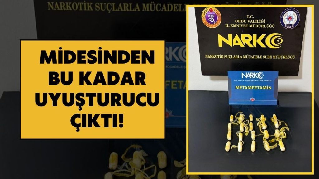 Midesinde Sakladığı Uyuşturucuyu Ordu Polisi Yakaladı!