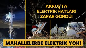 Akkuş’ta Fırtına Elektrik Hatlarını Vurdu: İlçede Enerji Kesintisi