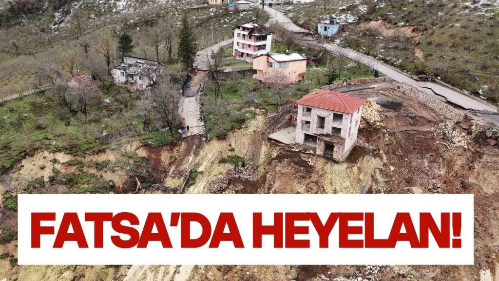 Fatsa’da Küçük Kıyamet! 6 Ev, Halı Saha, Yollar ve Elektrik Hatları Zarar Gördü!