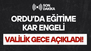 Ordu Valiliği Açıkladı! Ordu’da Okullara Kar Tatili Verilen İlçeler