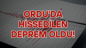 4.9 Büyüklüğünde deprem oldu Ordu’da Hissedildi