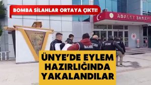Ünye’de Eylem Hazırlığındaki Şüpheliler Bomba ve Silahlarla Yakalandı