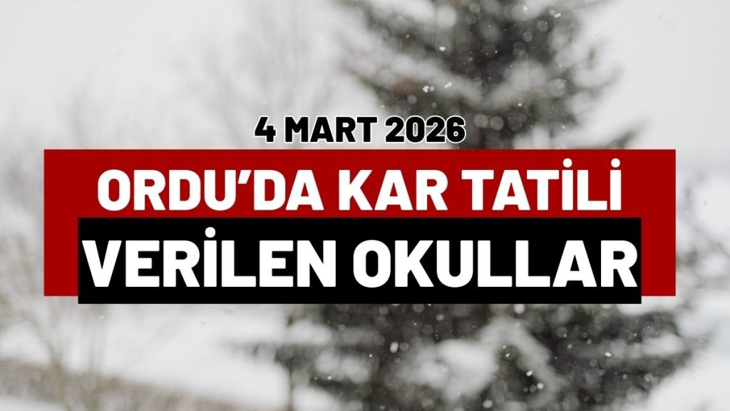 Ordu’da Bazı Okullara Kar Tatili Verildi! 4 Mart 2026
