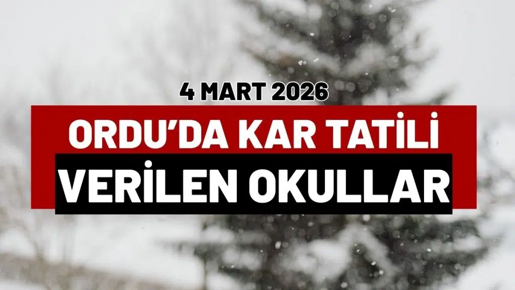 Ordu’da Bazı Okullara Kar Tatili Verildi! 4 Mart 2026