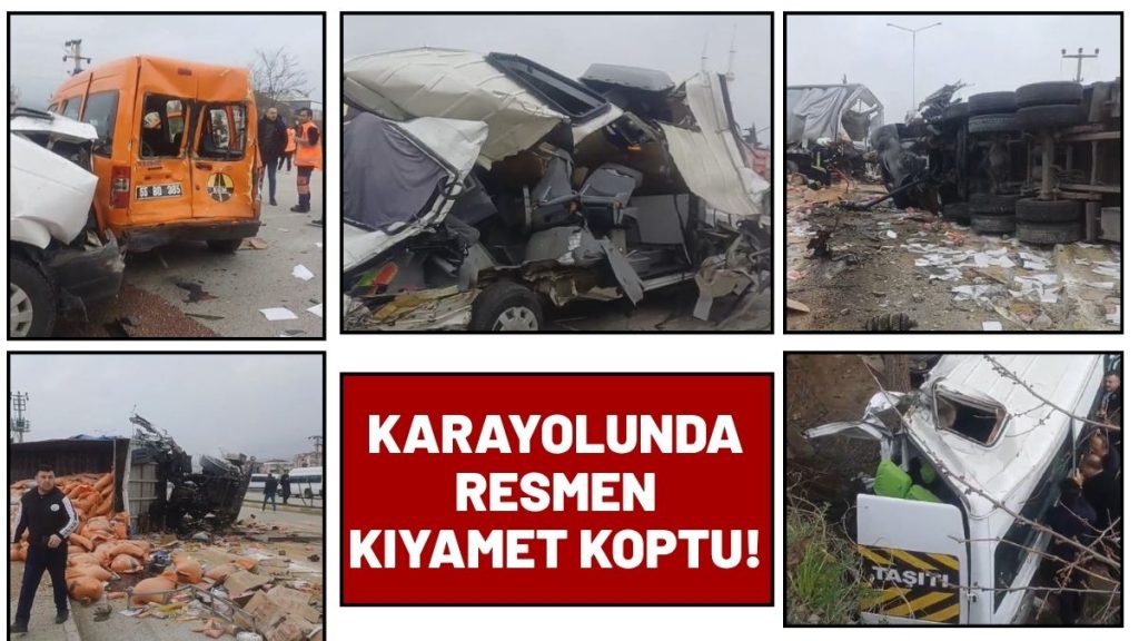 Savaş Alanına Döndü! 19 Yaralı! Freni Boşalan Tır 6 Aracı Ezdi Geçti!