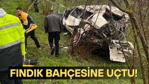 Korgan–Fatsa Yolunda Sis Kazası: Araç Fındık Bahçesine Yuvarlandı
