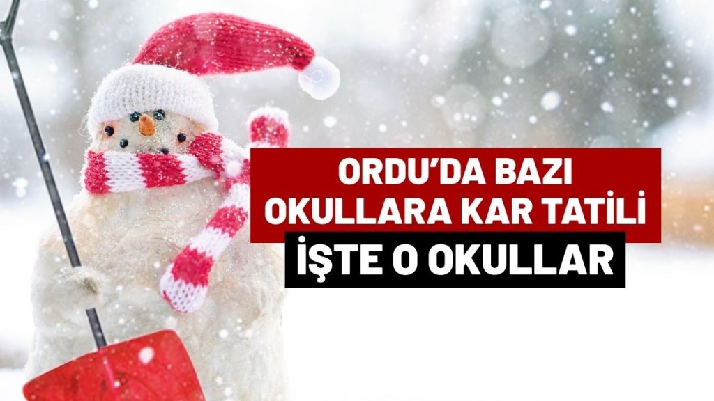 Ordu’da 3 Mart 2026 Kar Tatili Edilen Okullar Açıklandı!