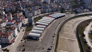 KARADENİZ’İN EN BÜYÜK PAZARINA YAPILAN EK ALANDA SONA YAKLAŞILDI