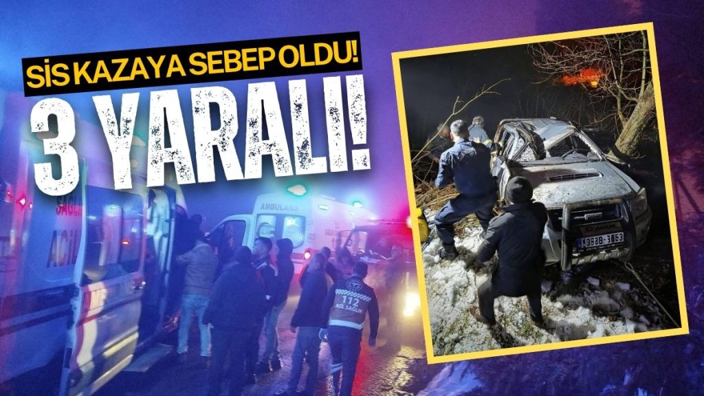 3 Yaralı! Sis Kazaya Sebep Oldu Fındık Bahçesine Uçtular!