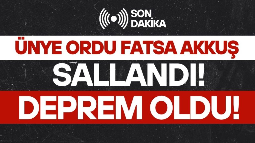 Gece Yarısı Korkutan Deprem! Tokat Ordu Sivas Samsun  5.5 İle Uyandı!