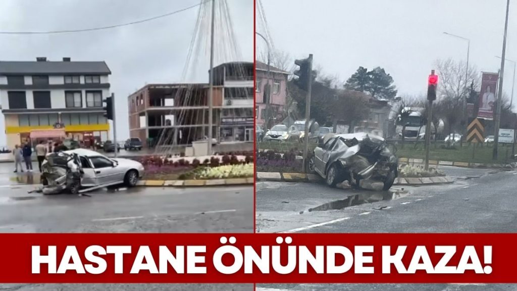 Ünye Devlet Hastanesi Önünde Trafik Kazası!