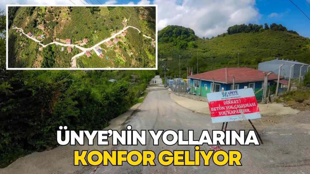 ÜNYE’DE KIRSALA 440 KİLOMETRELİK BETON YOL HAMLESİ!