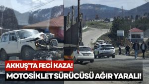 Feci Kaza: Motosiklet ile Cip Çarpıştı, 1 Ağır Yaralı