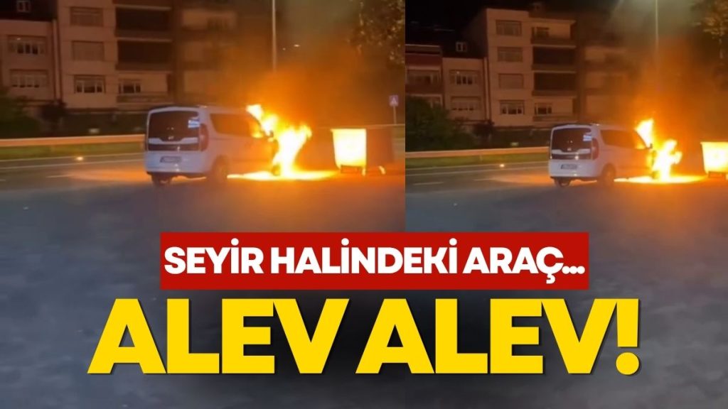 Gece Yarısı Panik: Seyir Halindeki Araç Alevlere Teslim Oldu