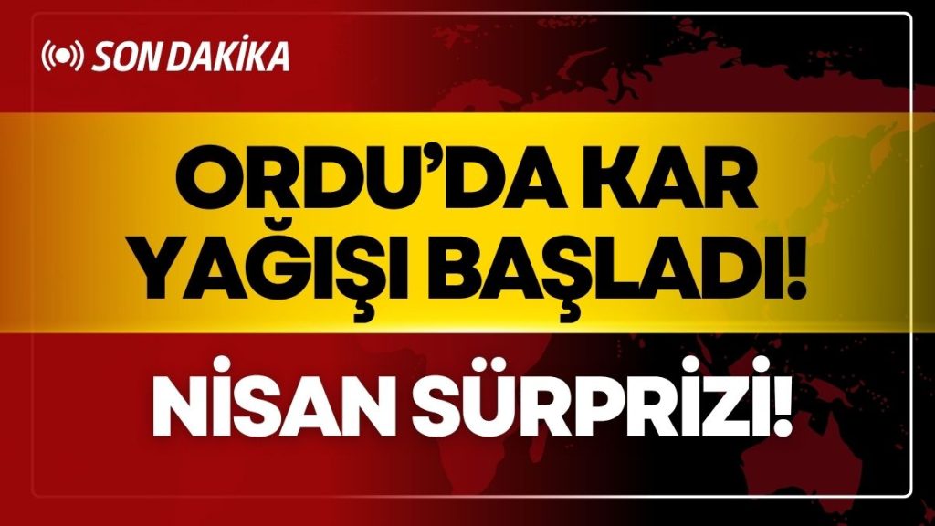 Ordu’da Kar Yağışı Başladı! Nisan Sürprizi! Zirai Don Yaşanabilir!