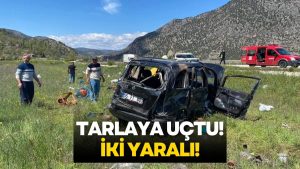Çorum Osmancık’ta Korkutan Kaza: Takla Atıp Tarlaya Uçan Otomobilde 2 Yaralı