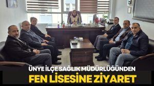 Ünye İlçe Sağlık Müdürlüğü’nden Fen Lisesi’ne Anlamlı Ziyaret
