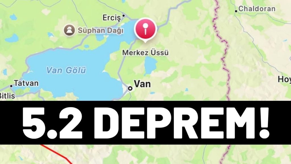 Van Tuşba’da 5.2 Büyüklüğünde Deprem Oldu!