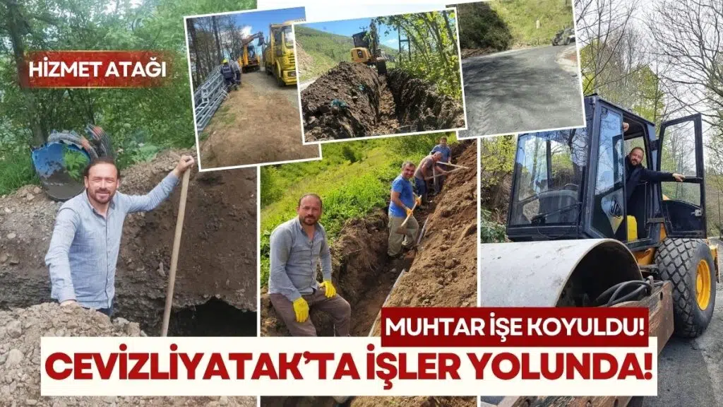 Muhtar Mehmet Yanık kazma küreği kaptı! Cevizliyatak Mahallesi’nde hizmet atağı!